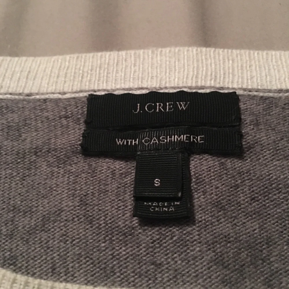 J. Crew Cashmere Black Gray sweater size Small